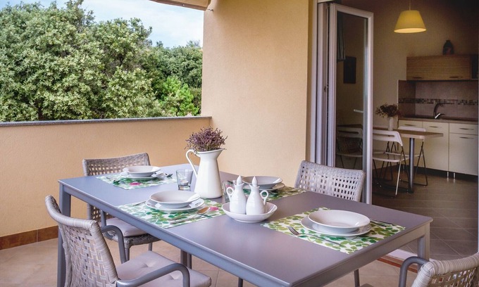 Mandre Apartment | One bedroom apartment with terrace Mandre, Pag (A-6516-c)