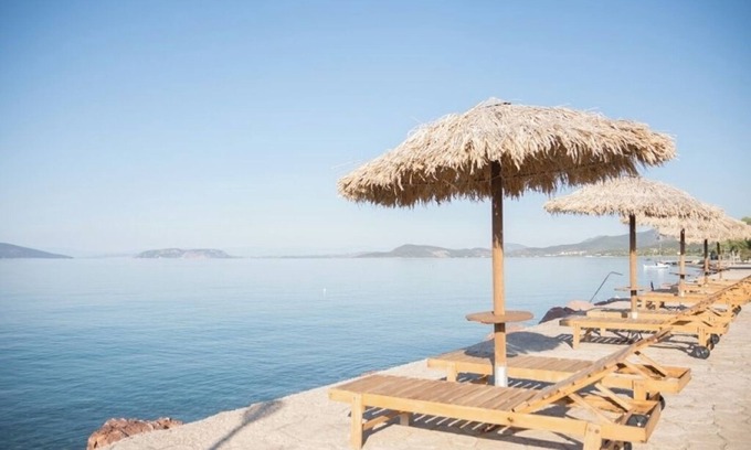 Thermisia Apartment | One-Bedroom Apartment with Sea Views and Olive Grove Serenity for Up to 3 Guests