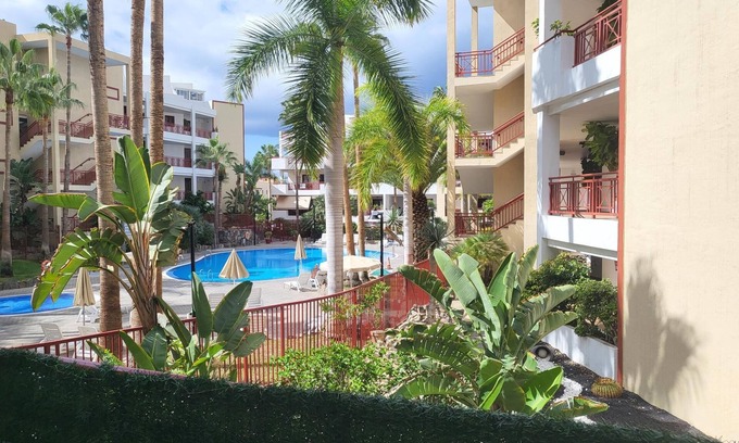 Palm-Mar Apartment | One bedroom, Terrace, WI-FI, Pool view,Parking, 600 meters from the Sea