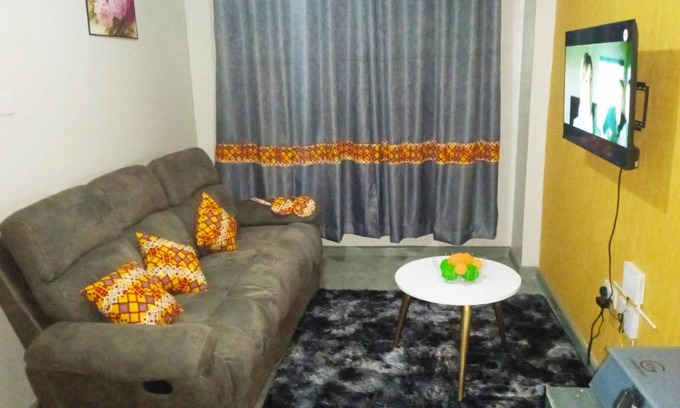 Nairobi Apartment | orange kitenge house