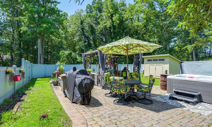 North East House | Outdoor Oasis + Hot Tub: Maryland Home w/Bar!