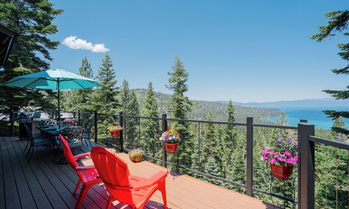 Tahoma House | Panoramic View Of Lake Tahoe, Access Private Sandy Beach-Buoy Possible