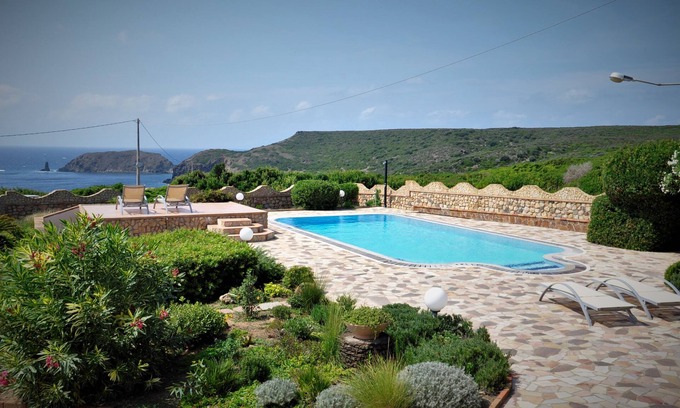 Arbus Villa | Panoramic villa with swimming pool, facing the sea
