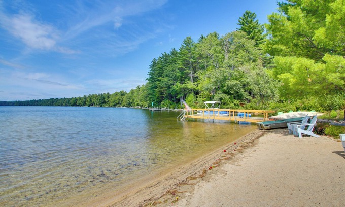 Raymond Cabin | Panther Pond Cabin w/200 Ft Sand Beach & Dock!