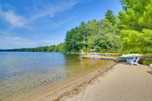 Raymond House | Panther Pond Cabin with 200 Ft Sand Beach and Dock!