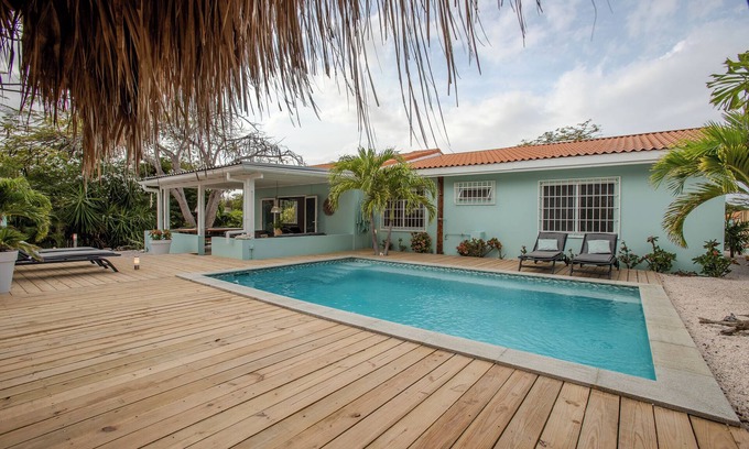 Grote Berg House | Paradise villa with private pool, palapa, tropical garden and all around privacy