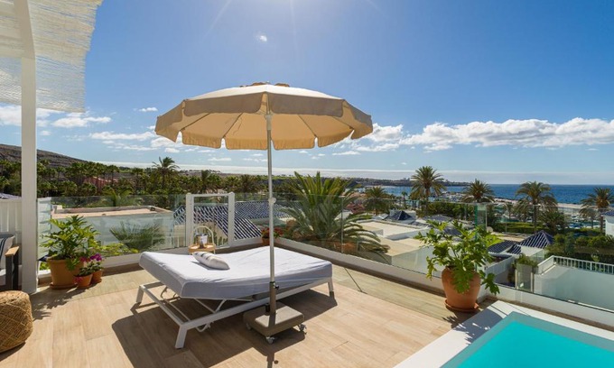 Pasito Blanco House | Pasitoblanco Porto Mare 7 Seaview Villa private heated pool