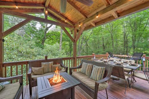 Banner Elk House | Peaceful Rocky Creek Cabin with Hot Tub and Views!