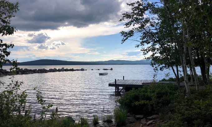Rangeley Plantation Cabin | Peaceful, Secluded Waterfront Cottage with Sandy Beach