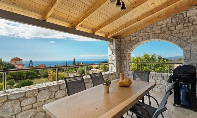 Lefktron House | Peaceful semi-detached villa in the heart of Mani with a private pool
