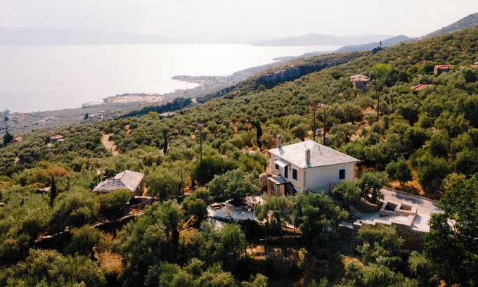 South Pelion House | Pelion country house in olive grove with view to the sea