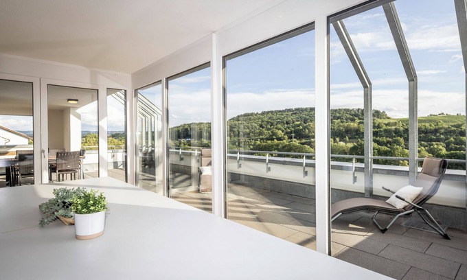 Erlenbach Apartment | Penthouse-style apartment with large terrace and views! (Private/Business)
