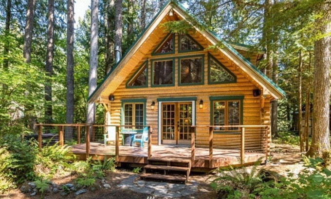 Glacier Cabin | Perfect chalet accommodations tucked into the most wonderful towering trees!