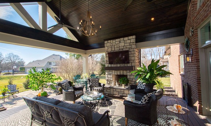 Prospect House | PGA elegant large home with lux outdoor porch and patio