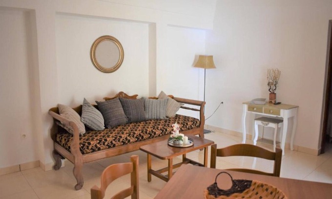 Kamari Apartment | Plethora Home: Quiet With Terrace in Traditional Kamari - bus Stop 3min Away