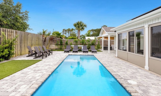 Inlet Beach Heights House | Point Three: Private Pool, Bikes, Steps to Beach!