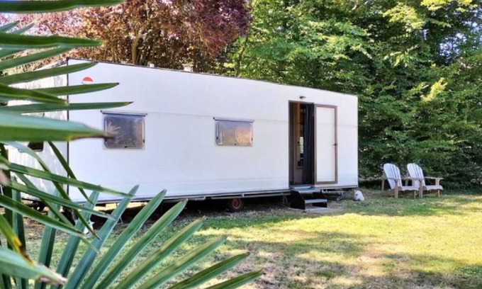 Cartigny l'Epinay House | Pond-side mobile home with private indoor pool, D-Day beaches.