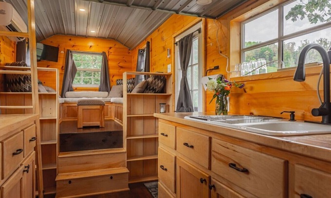 Mouth of Wilson House | Pondside TinyHome near Grayson Highlands FEES INCL