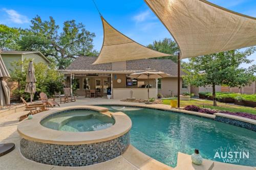 Barrington Oaks House | Pool Hot Tub Parking EV Charger 4BR 3BA N Austin Getaway by Austin Vacay