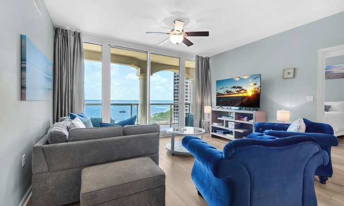 Pensacola Beach Condo | π Portofino 1-1205 Luxury Condo | Gulf and Sound Views, Spa, Pools + Tennis