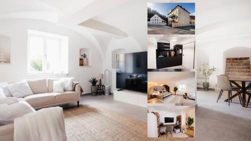 Landshut Apartment | Premium Apartment Landshut Altstadt 100" TV Gaming Tiefgarage