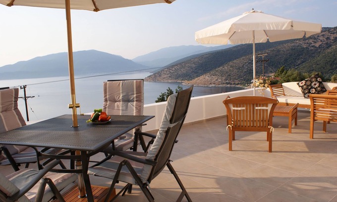 Agia Efimia Villa | Pretty villa with private pool and panoramic sea views - edge of Agia Efimia