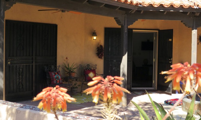 Tucson House | Privacy and views, with Saguaro National Park -East at the end of the street