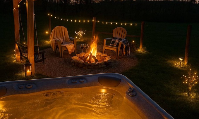 Madison House | Private 1 BR Home with Hot Tub,Firepit & 5 min to dwtn