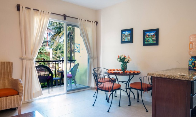 Puerto Morelos Apartment | Private balcony overlooking the pool, peaceful apartment with great amenities