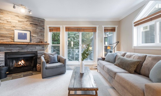 Whistler Creekside Condo | Private Bike Storage | Free parking | Mountain Views | Window AC
