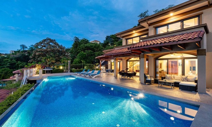 Playa Hermosa House | Private Home with Stunning Terrace, 50 foot infinity pool.