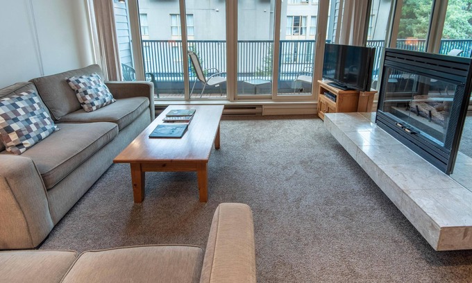 Whistler Village Condo | Private Hot Tub! Spacious 2 level condo facing the Village Stroll | full kitchen