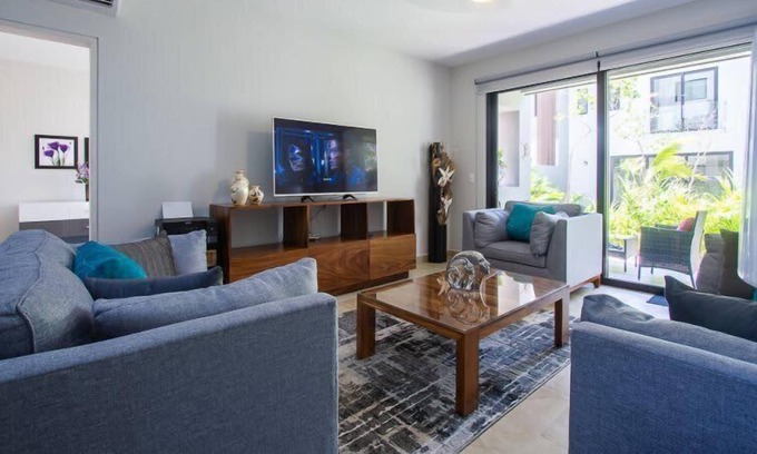 Villa Juarez Condo | Private Patio w/Lagoon View+Pools, Gym, Cafe, Golf