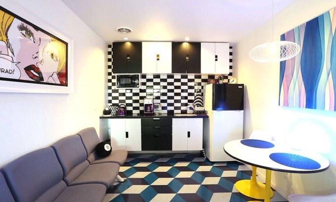 Sunset Junction House | Private Pop-Art Pad, Two-Story, Two Balconies with Park View in Silver Lake
