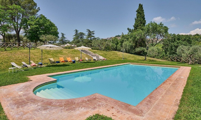 Agello Villa | Private Villa with A/C, WIFI, private pool, TV, patio, panoramic view, parking, close to Perugia