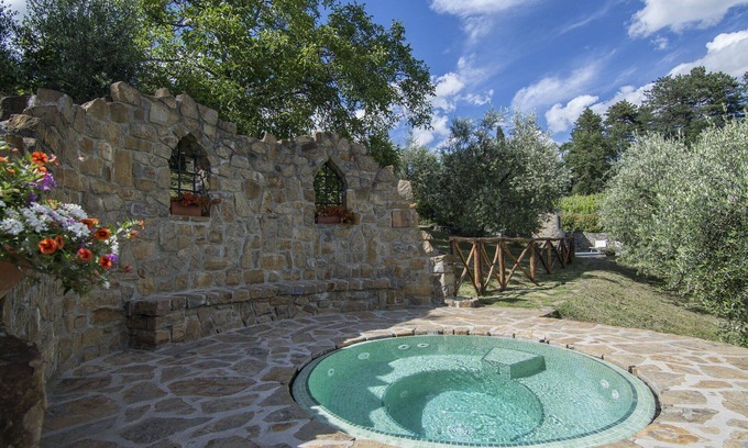 Borgo San Lorenzo Villa | Private Villa with A/C, hot tub, private pool, sauna, WIFI, TV, patio, panoramic view, parking