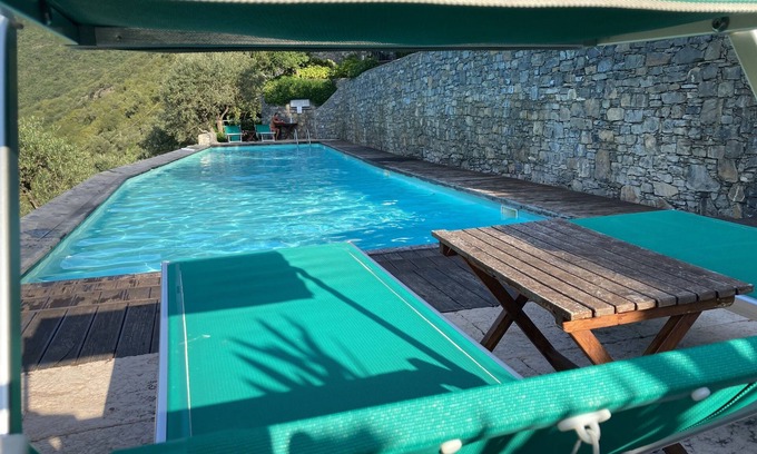 Castelbianco House | Pure relaxation: "Terrazzi" apartment - peace, pleasure & pool between the mountains and the sea