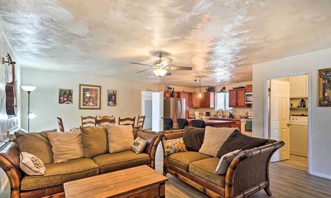 Pahrump Cabin | Quaint Pahrump Ranch: 6-Horse Barn & Fire Pit