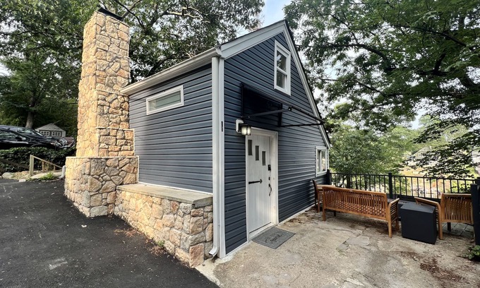 Hopatcong Cabin | Quiet Cottage Loft w/Lake Views, Fire-pit, & Patio Pet. Pet Friendly!