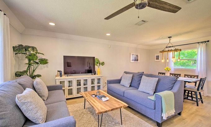 Golden Beach Estates House | Quiet Satellite Beach Home w/Lanai, Walk to Beach