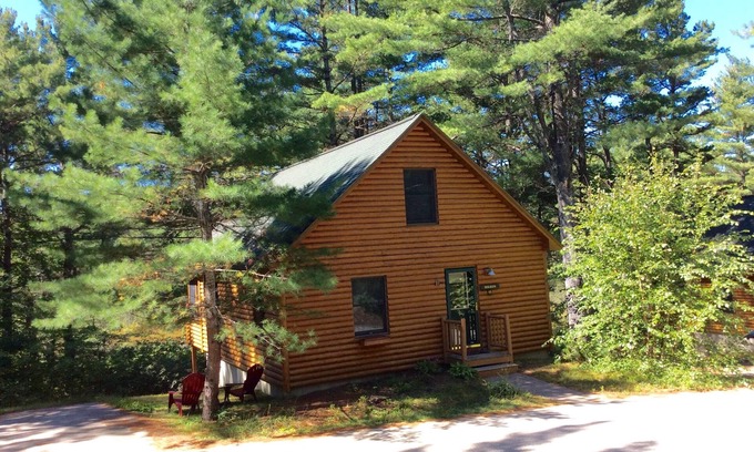 Shapleigh Cabin | Quiet secluded log cabin; the cabin is part of a 37 acre waterfront complex.