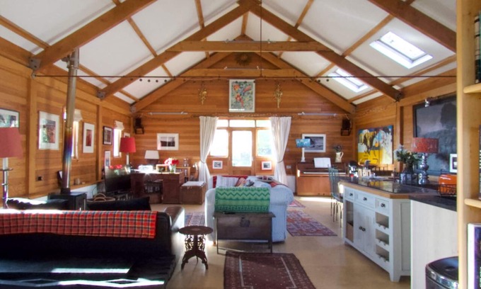 Saint Gennys Cabin | Quirky, rural retreat in secluded setting over-looking wooded valley