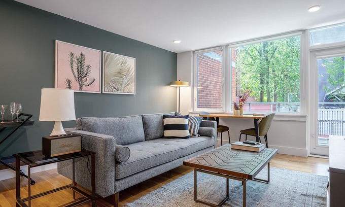 Mid-Cambridge Apartment | Rad Harvard Sq 1BR w/ Balcony, near Shops & Campus, by Blueground