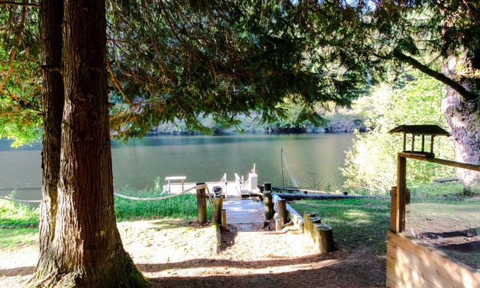 Tidewater Cabin | Recently remodeled home on the Alsea River w/private dock