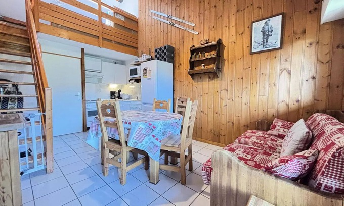 Notre-Dame-de-Bellecombe Apartment | Residence Les Balcons Du Charvin - Mountain atmosphere apartment in the heart of the Espace Diamant