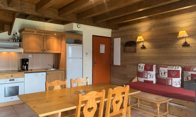 Pra Loup Ski Chalet | Residence Pra Roustan - Charming 1/2 chalet, large south terrace, 2 bedrooms, Pra Loup