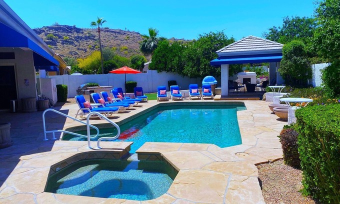 Pinnacle Hill House | Resort-Style with Mountain View, Saltwater Pool & Spa, Golf, Hike, & Near Events