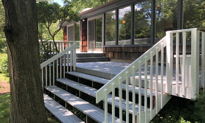 Weston House | Riverfront retreat in the woods of scenic Weston, Connecticut.