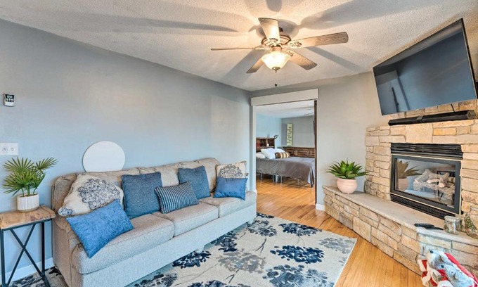 Rockford House | Riverfront Rockford Home with Fire Pit and Deck!