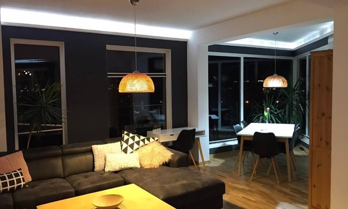 Studentski Grad Apartment | Rooftop flat facing The Sports Academy + 80m2 Balcony + Garage